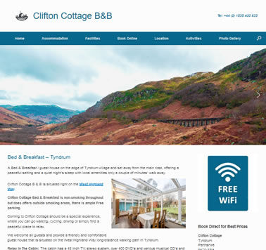 Clifton Cottage - Bed and Breakfast accommodation inTyndrum