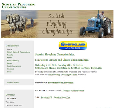 Scottish Ploughing Championships Website