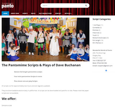Wonderful World of Pantomime Website